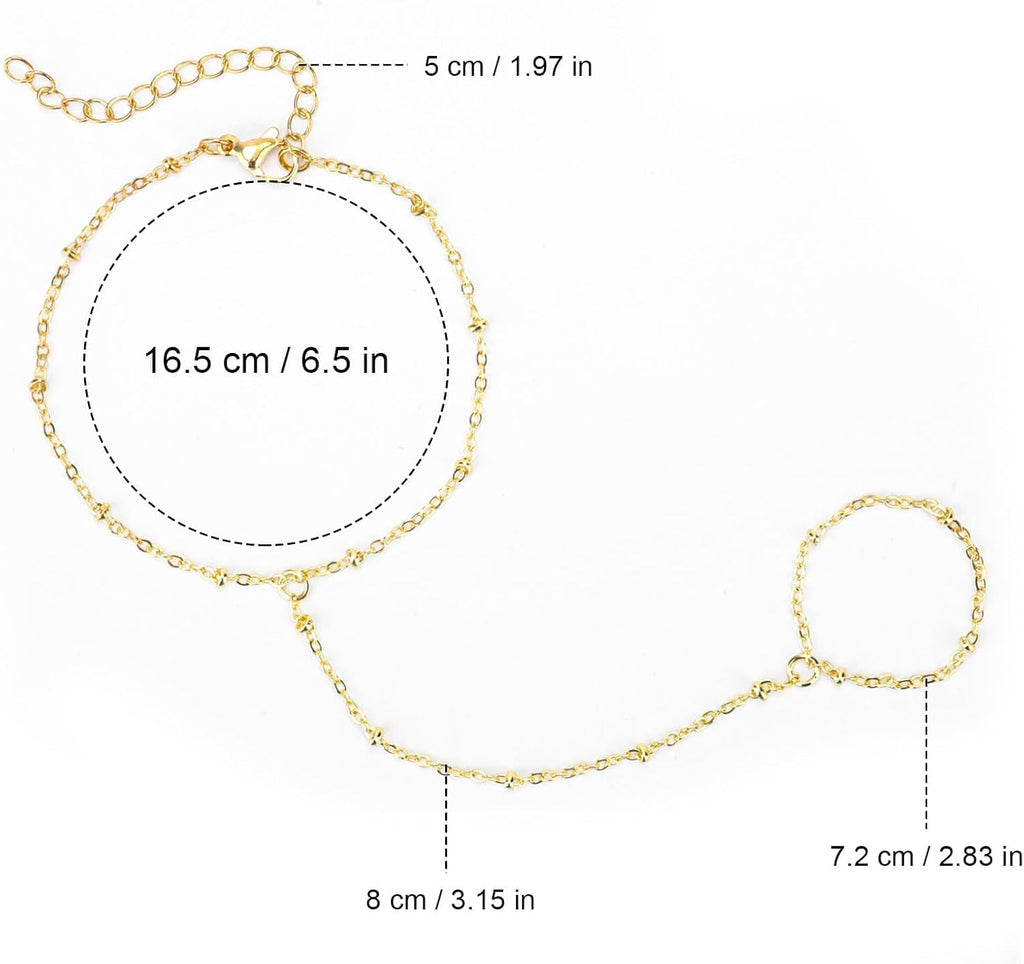 Quincy | Gouden Handketting en Armband in Éen