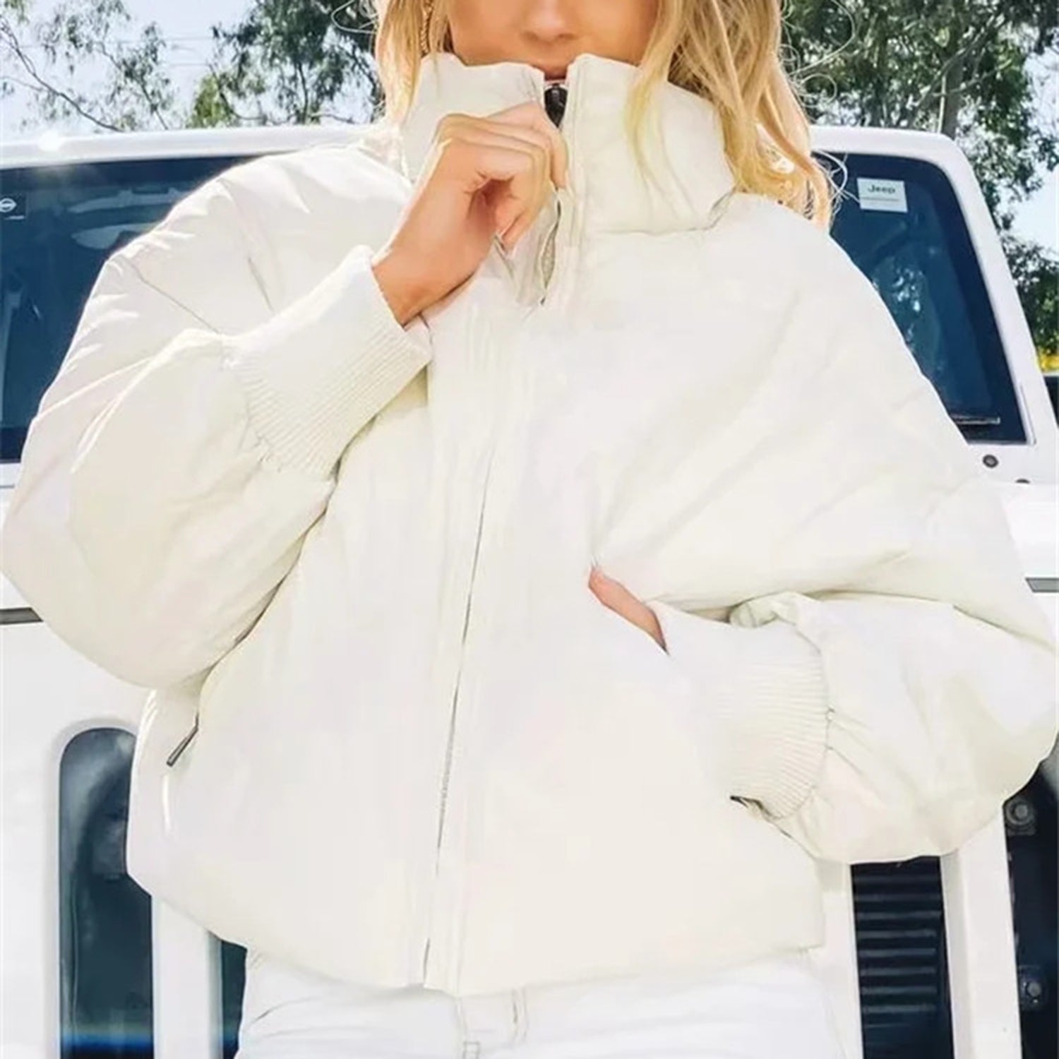 Timona | Cropped Donsjas Dames – Oversized, Warm, Licht & Stijlvol