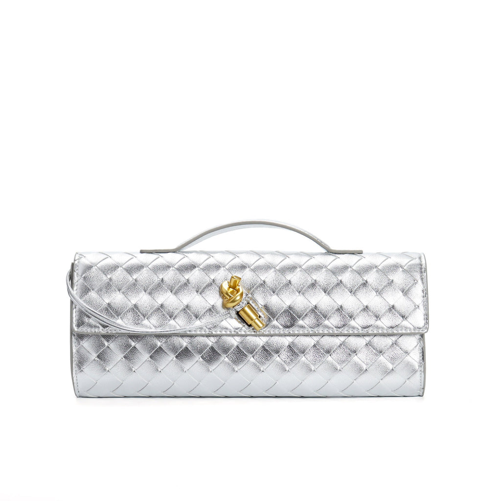 Leora | Luxe Schoudertas - Woven Clutch