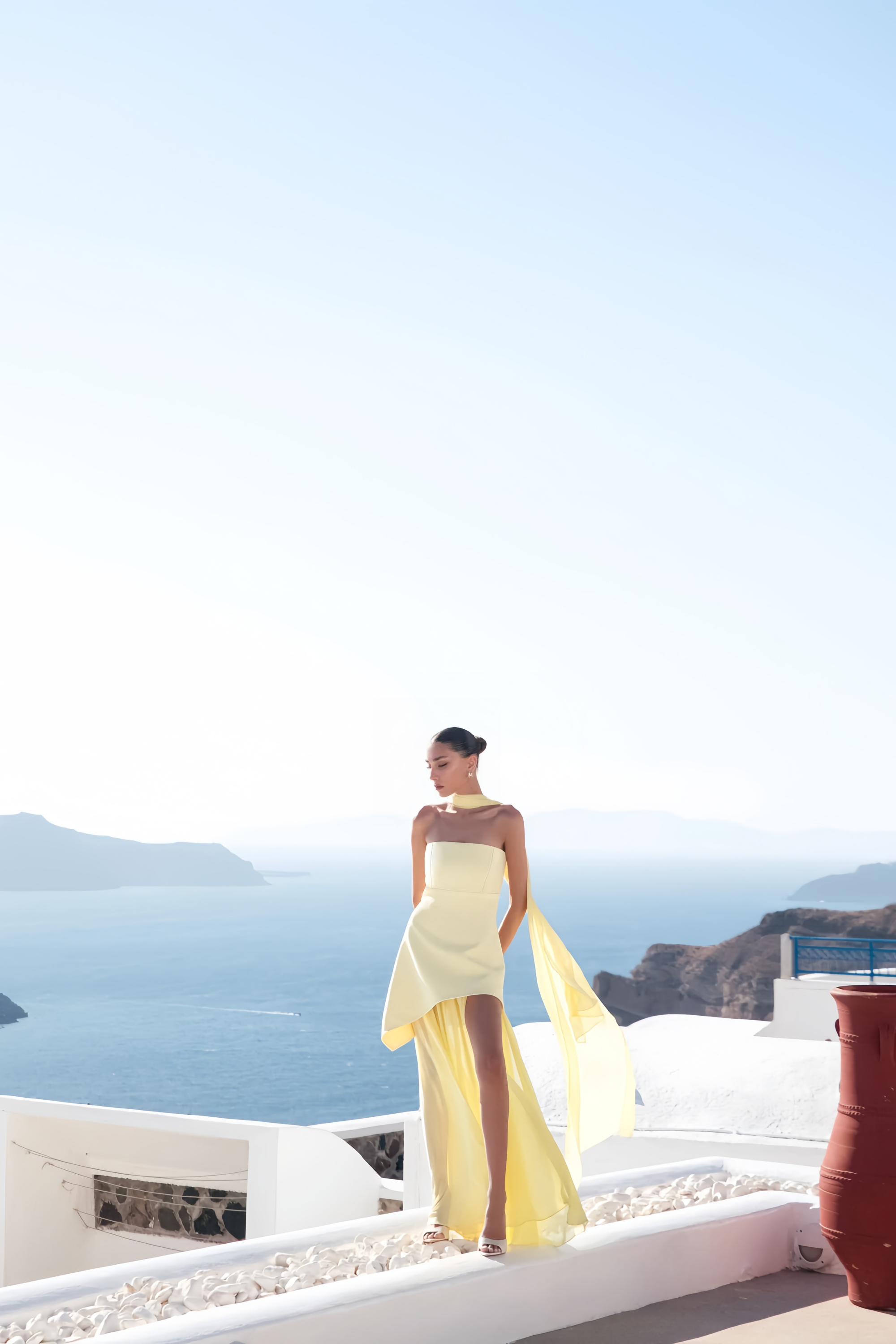 Solène Off-Shoulder Ruched Maxiklänning