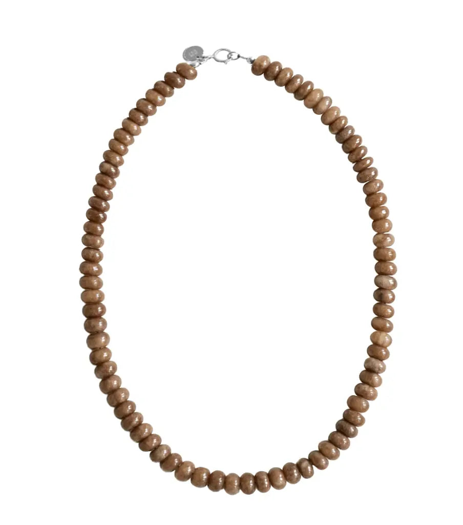 Halsband - mjukt brunt