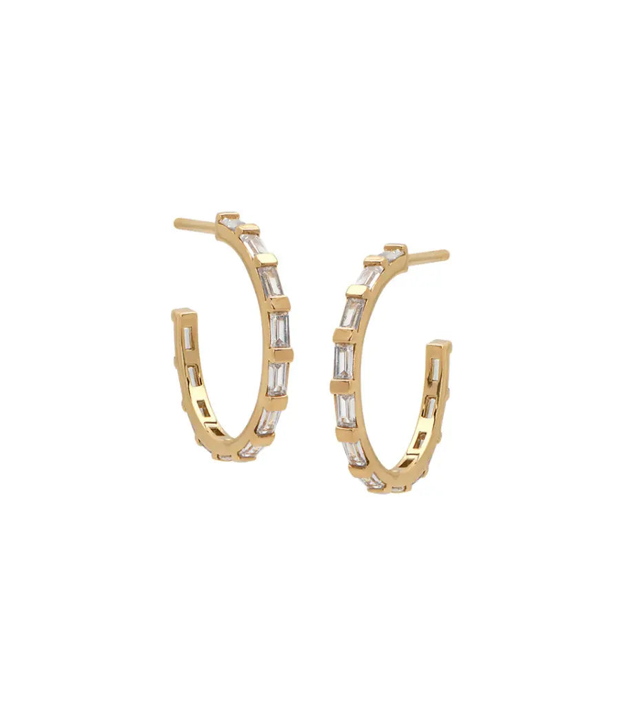 Oorbellen - baguette hoop