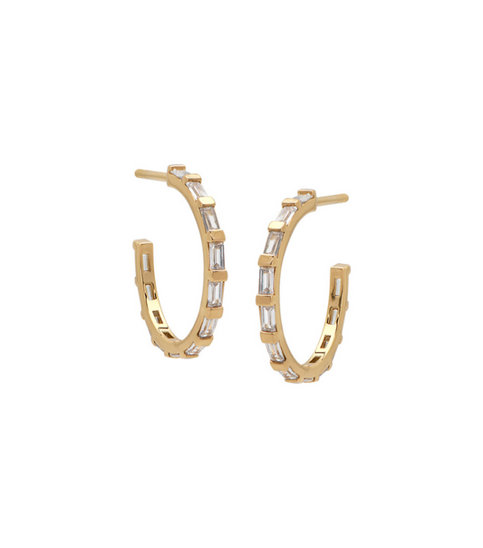 Oorbellen - baguette hoop