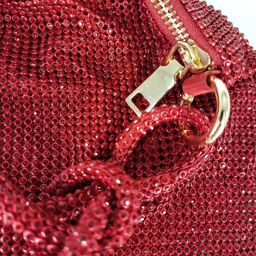 Luxe Glanzende Tas met Ketting Detail
