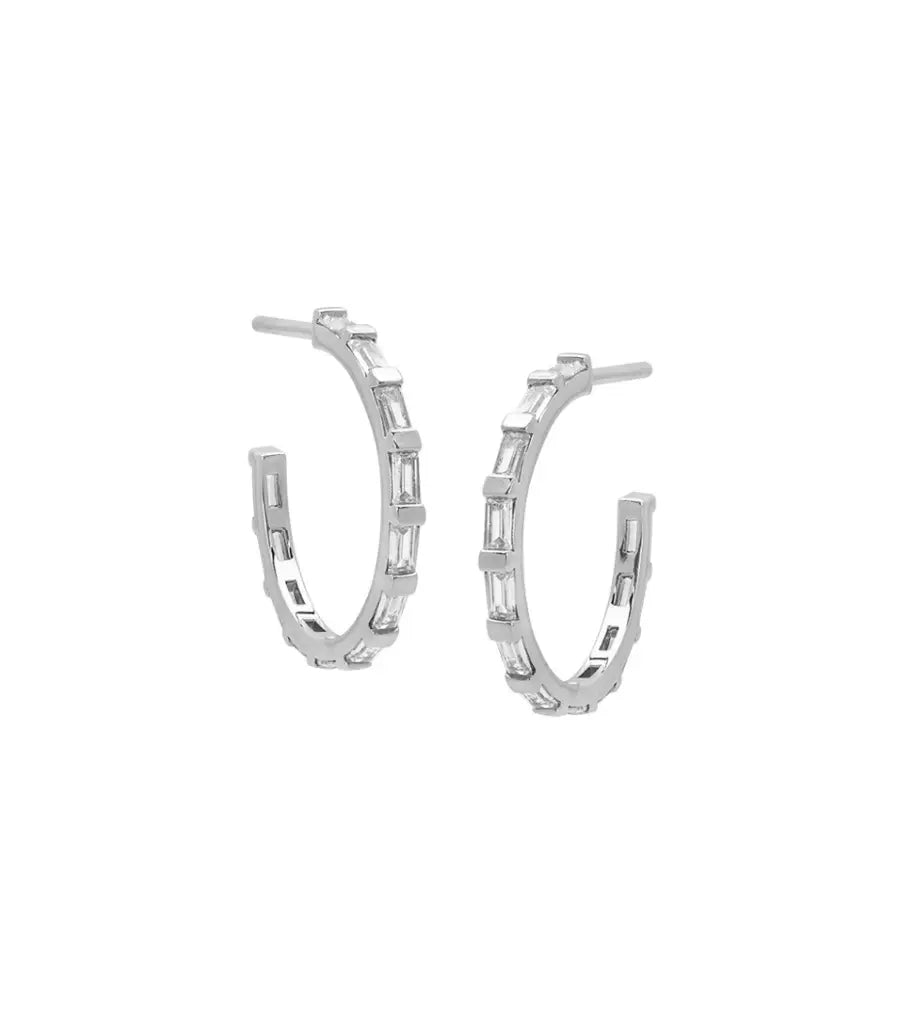 Oorbellen - baguette hoop