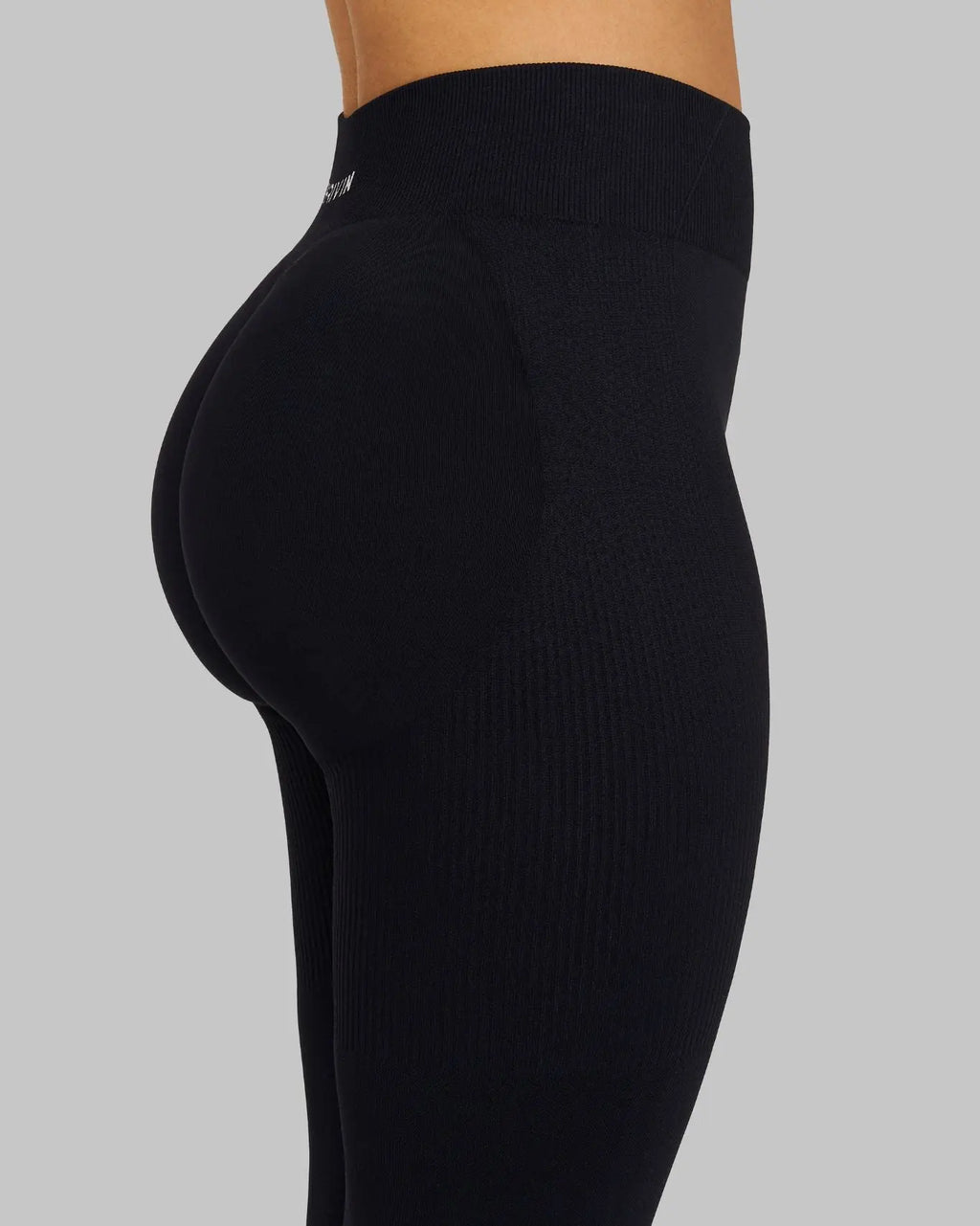 Elevate Ribbed Contour Leggings | Night Black