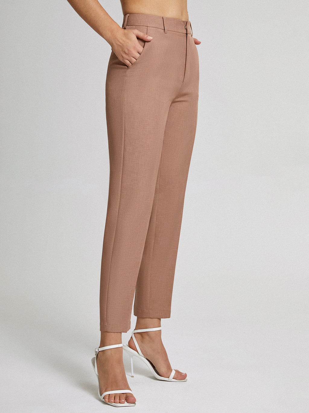 Kayla | High Waist Skinny Straight Pantalon Dames – Cropped Fit