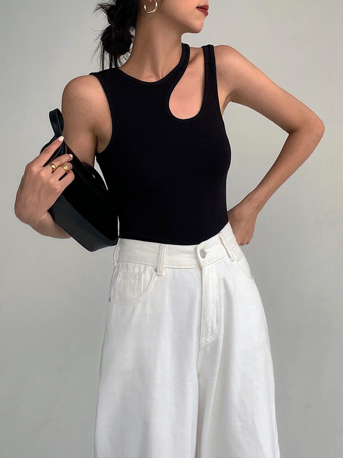 Zia | Must-Have Basic Cutout Ribbed Tanktop