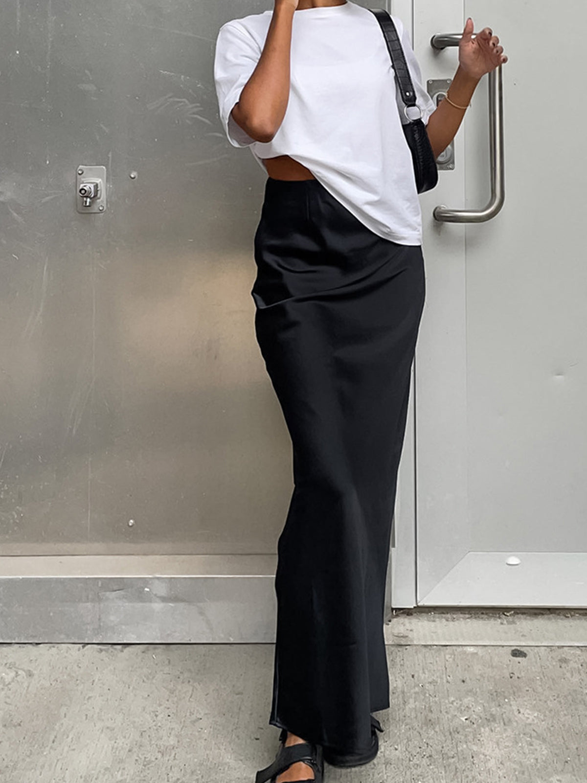 Evie | Satin Maxikjol Dam