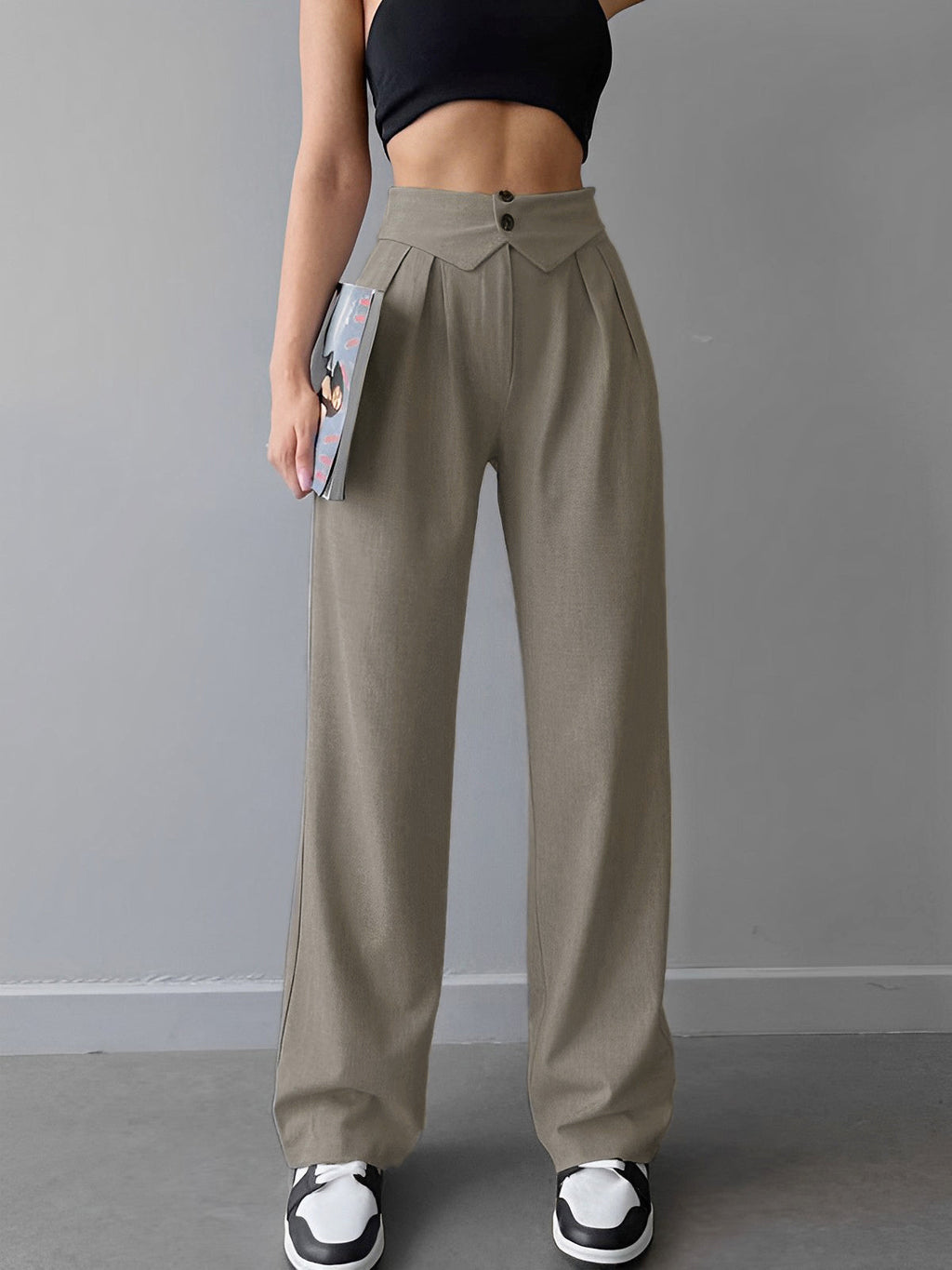 Marlina | High Waist Straight Leg Dames Pantalon – Elegant & Comfortabel