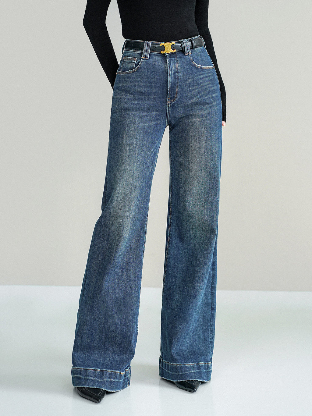 Metha | Mid-Waist Spijkerbroek van Stretch Denim -Bootcut Jeans Dames
