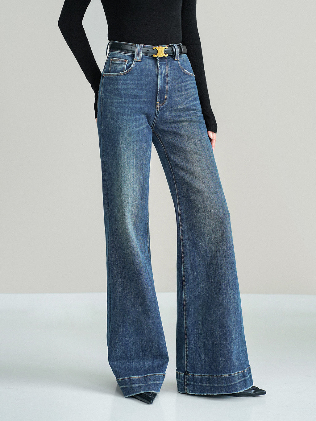 Metha | Mid-Waist Spijkerbroek van Stretch Denim -Bootcut Jeans Dames