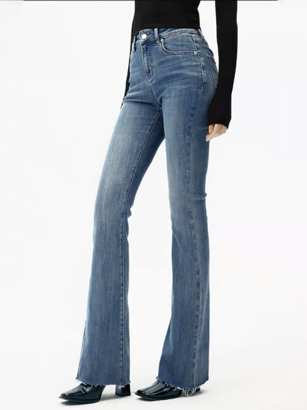 Nikola | High-Waist Bootcut Jeans Slim Fit met Stretch