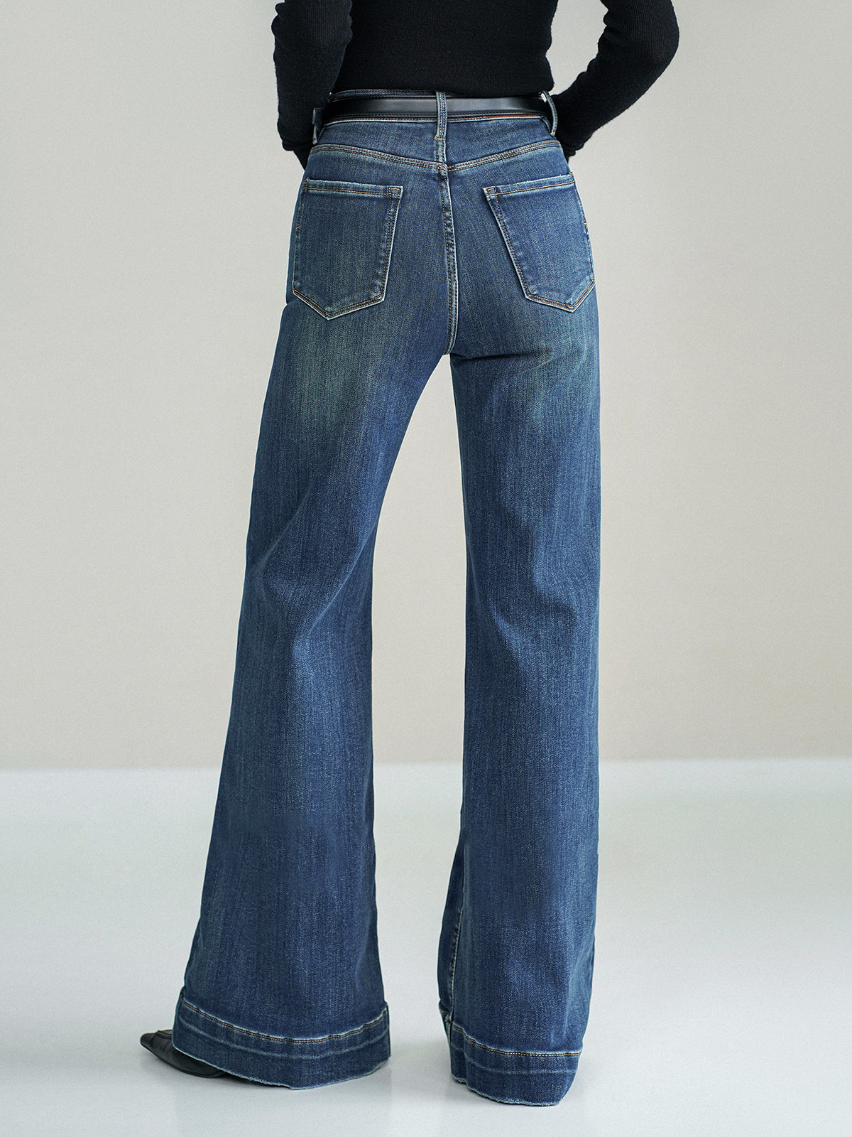 Metha | Mid-Waist Spijkerbroek van Stretch Denim -Bootcut Jeans Dames