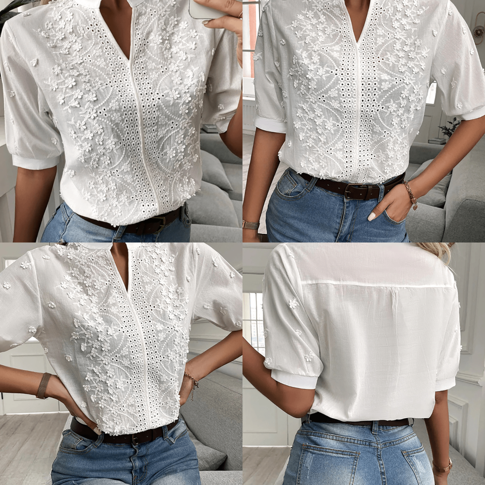 Filippa | Kanten V-hals Blouse