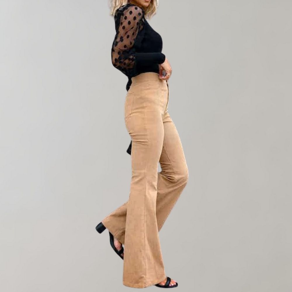 Corduroy Flared Broek Dames – Trendy & Comfortabel