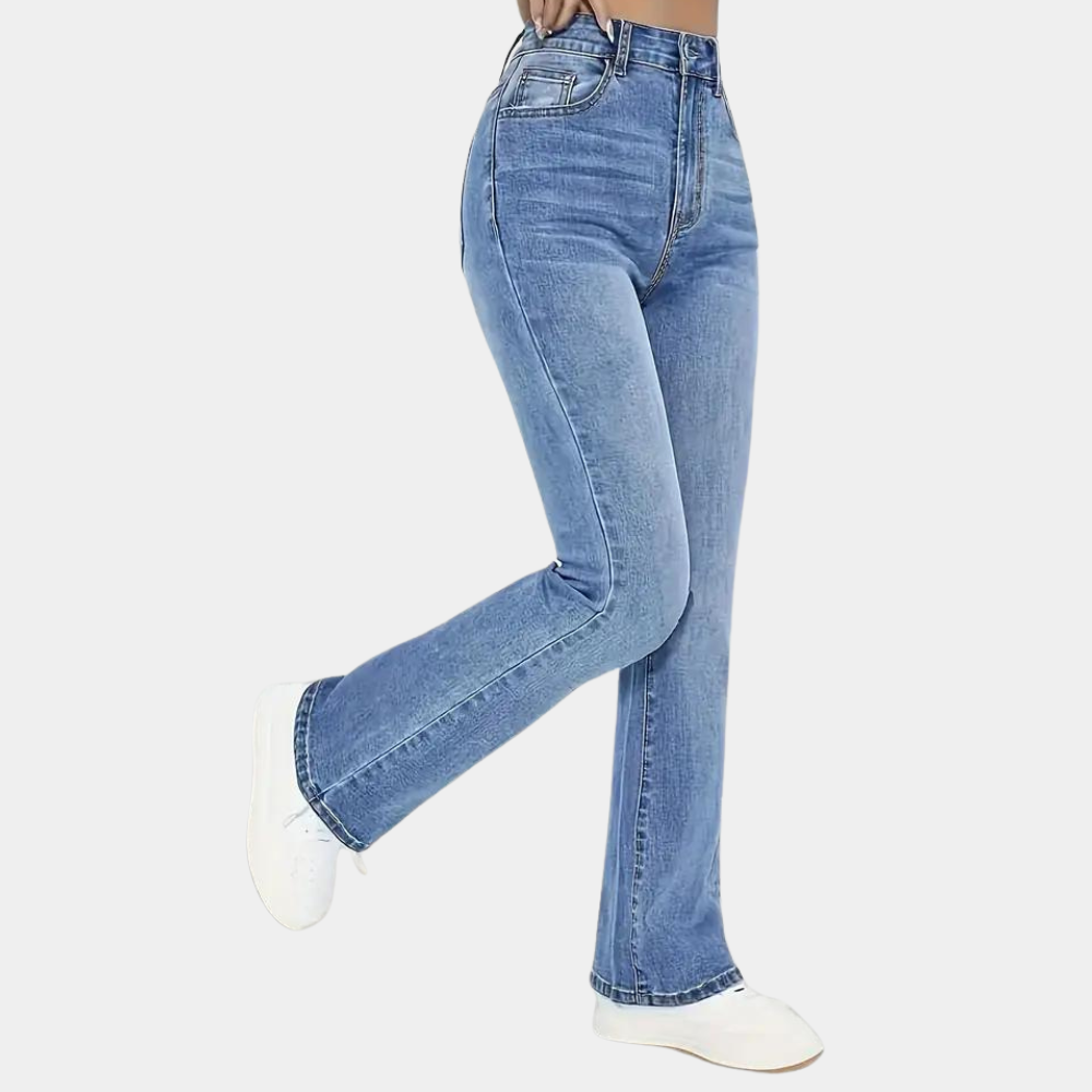 Pippa | Flaired Dames Jeans met Hoge Taille