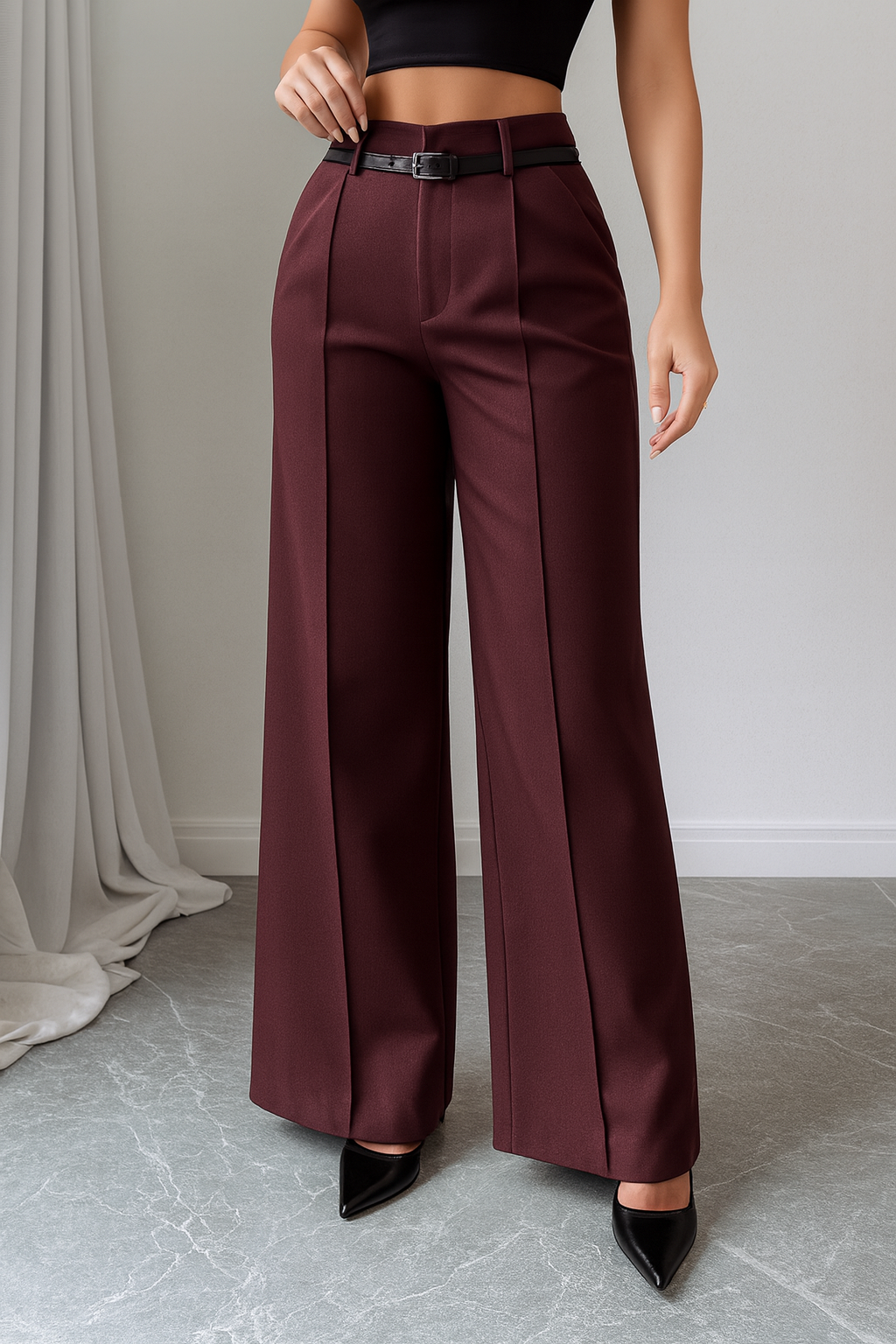 Jolan | High Waist Straight Leg Broek Dames – Regular Fit