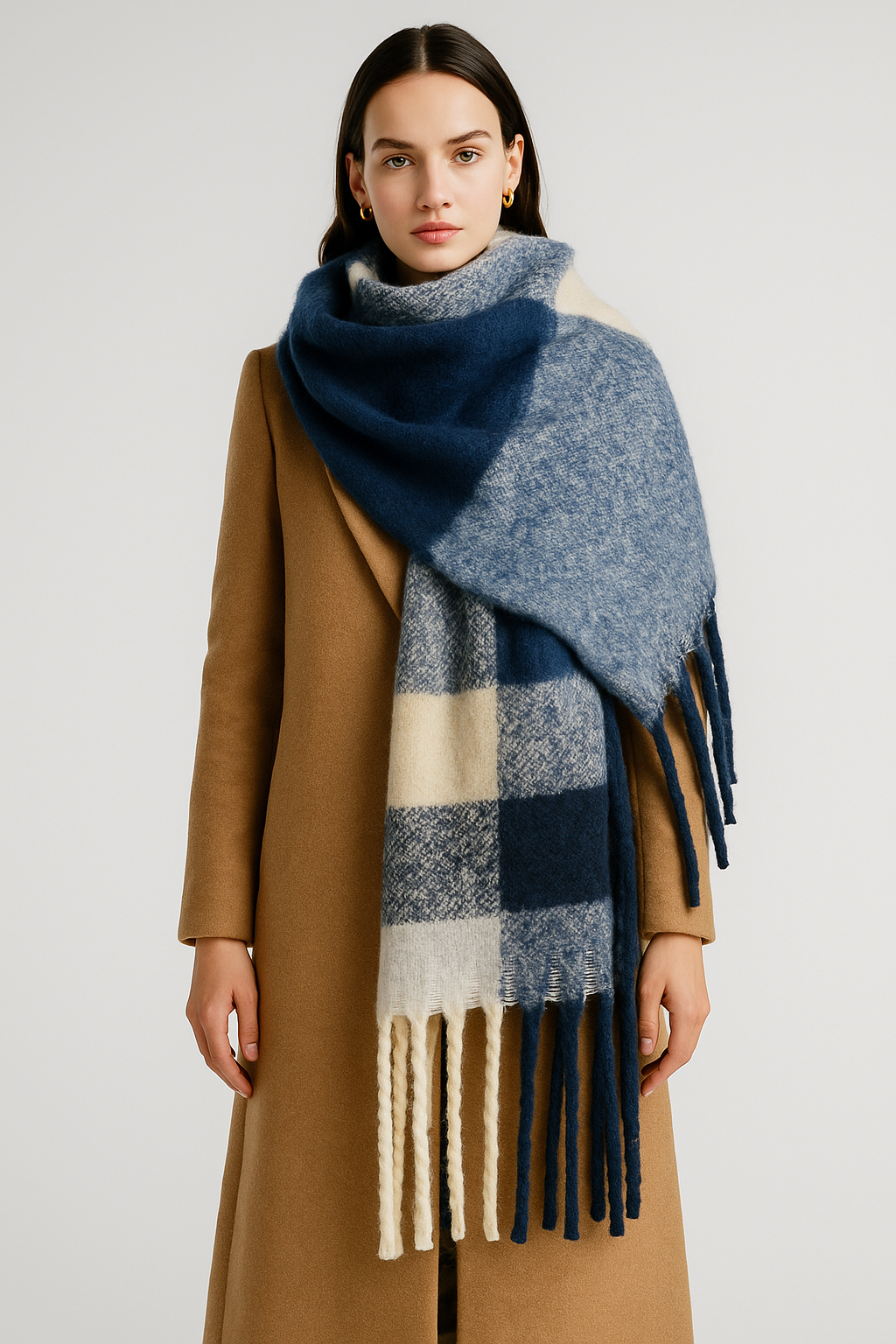 Karlyn | Luxe Dames Sjaal met Stijlvol Ruitpatroon - Warme, Casual Wrap