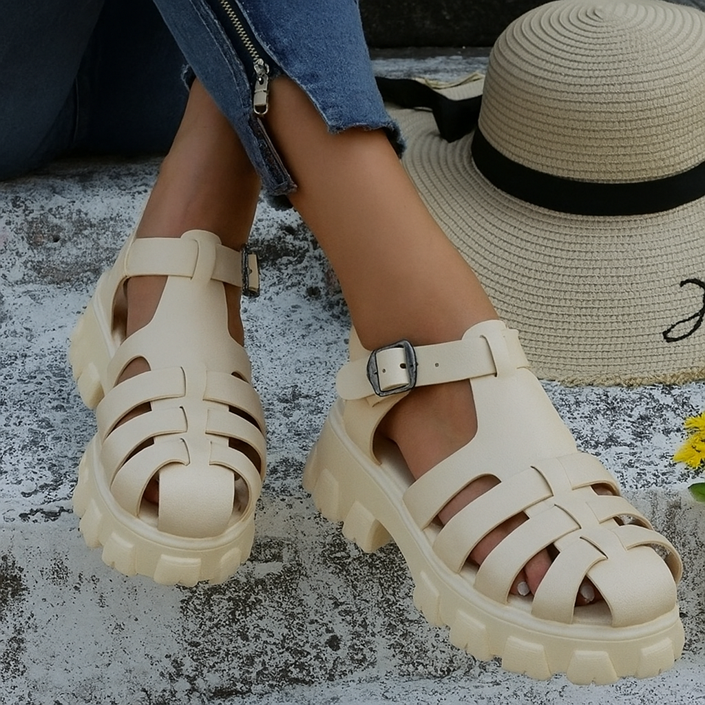 Vintage Look Sandalen met Comfortabele Pasvorm