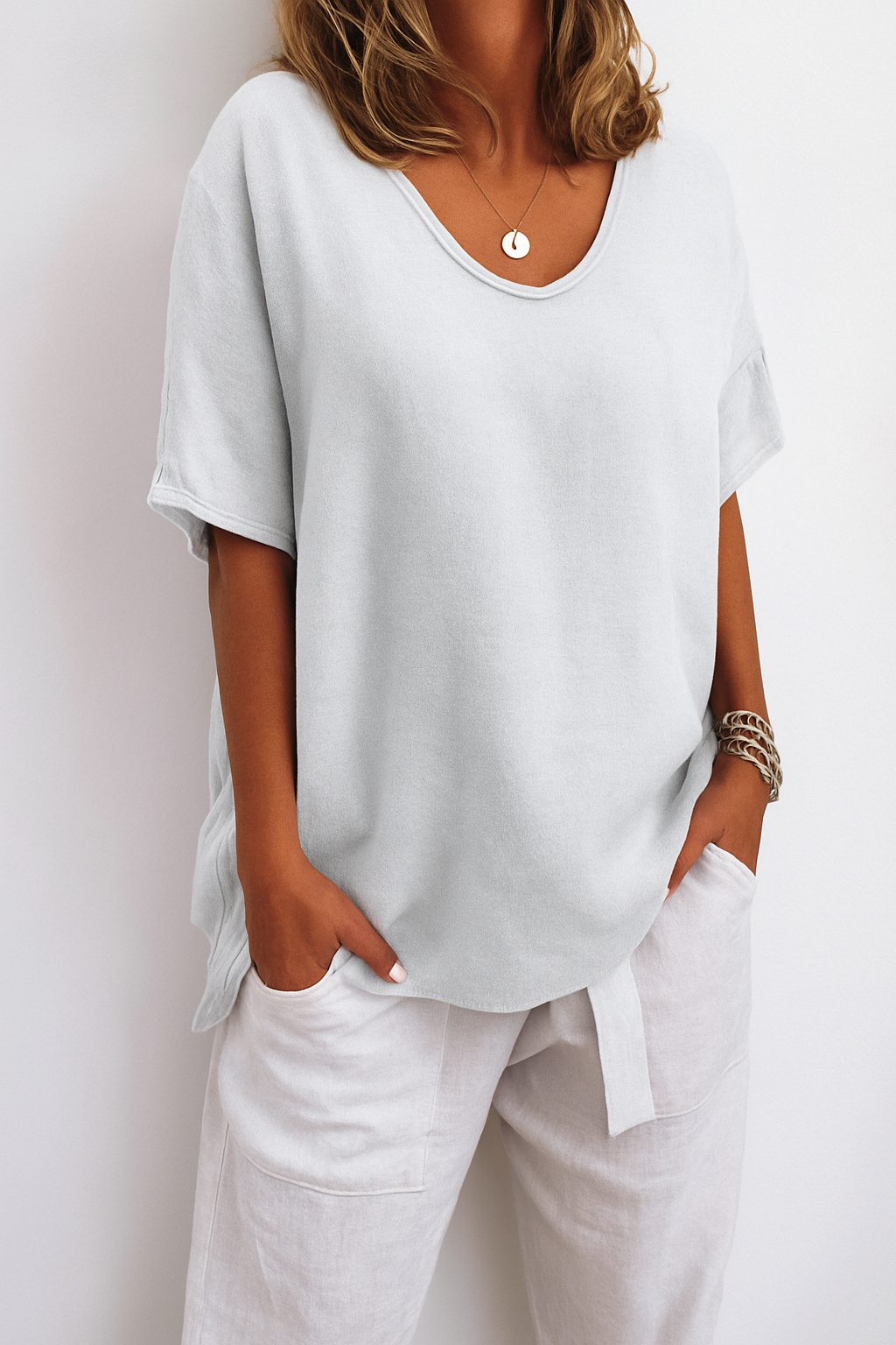 Briget | Luchtige Linnen T-Shirt – Tijdloze Comfort & Elegantie