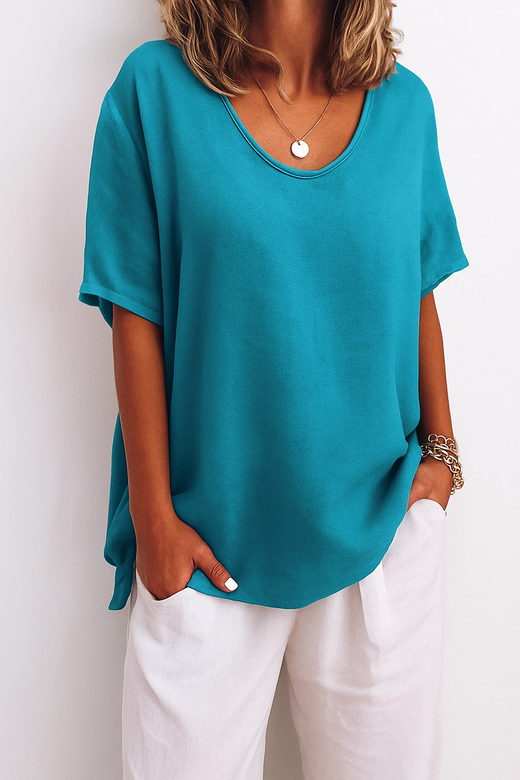 Briget | Luchtige Linnen T-Shirt – Tijdloze Comfort & Elegantie