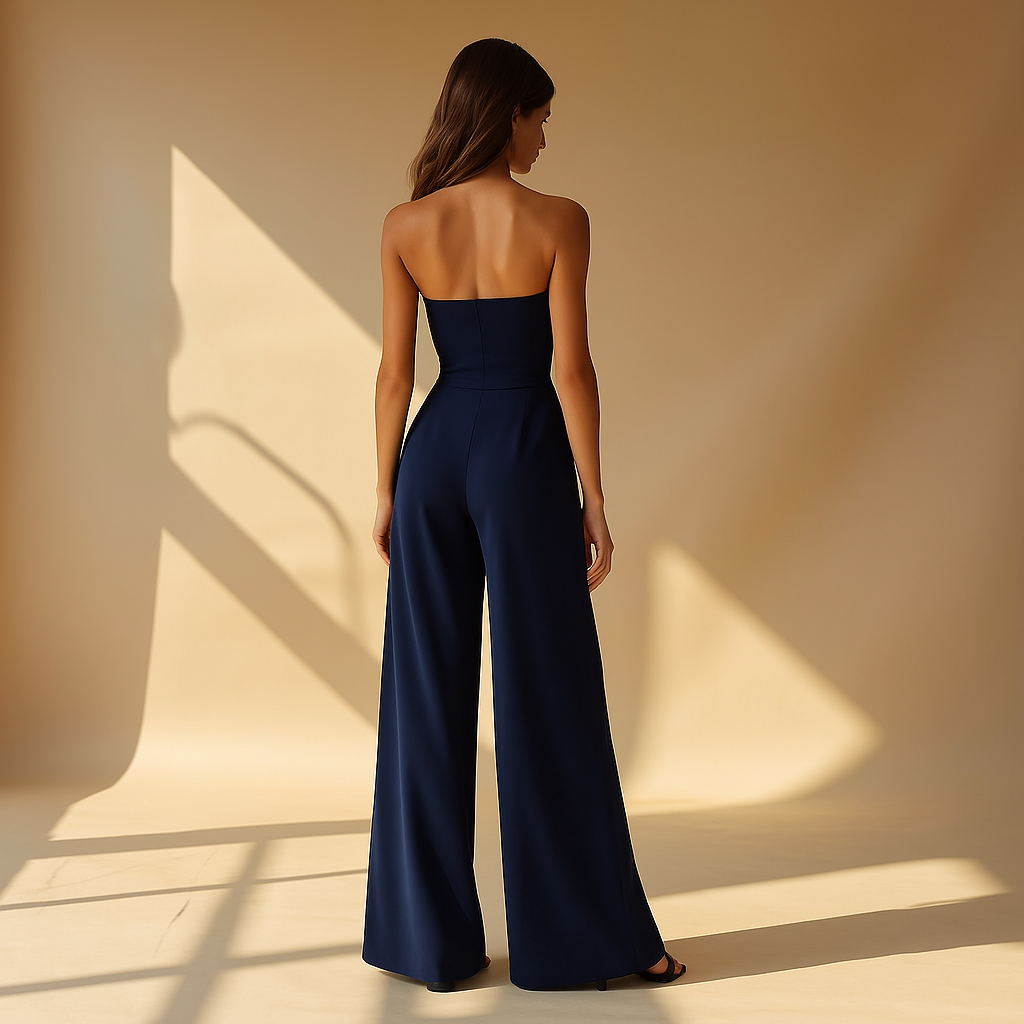 Malia | Elegante Strapless Jumpsuit met Korset Look