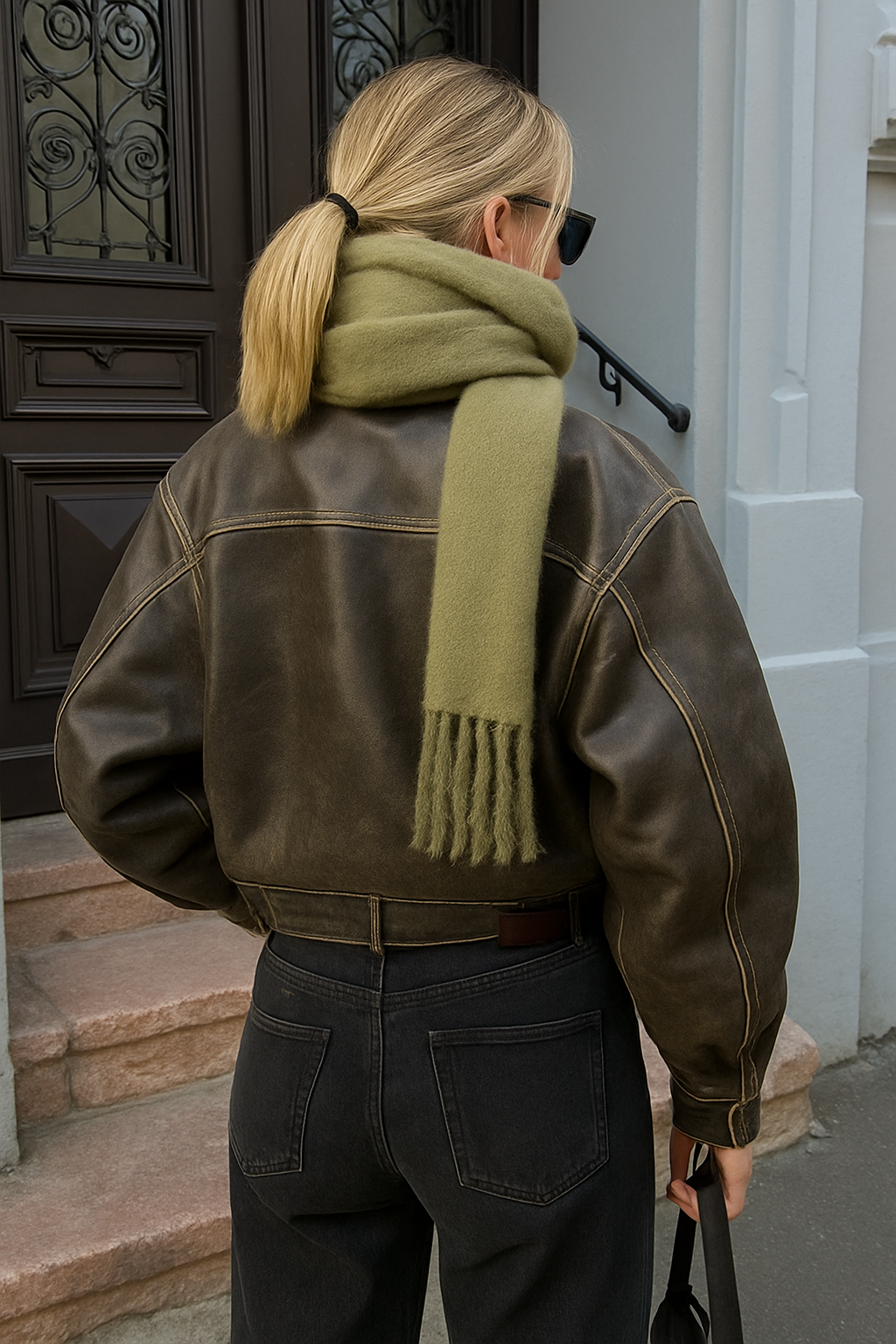 Lori | Vintage Vegan Leren Jas voor Dames met Gewassen Look