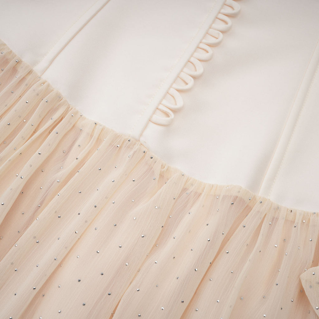 Charlotte halterneck tulle midi dress