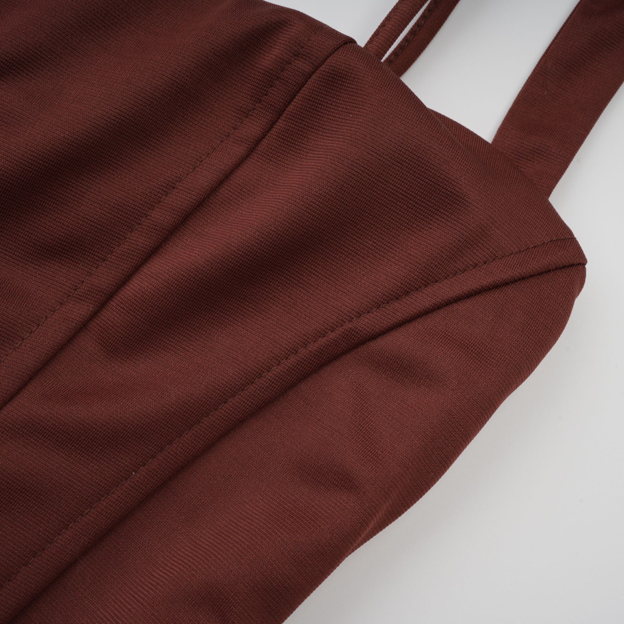 Paulette Brun Rynkad Bodycon Miniklänning