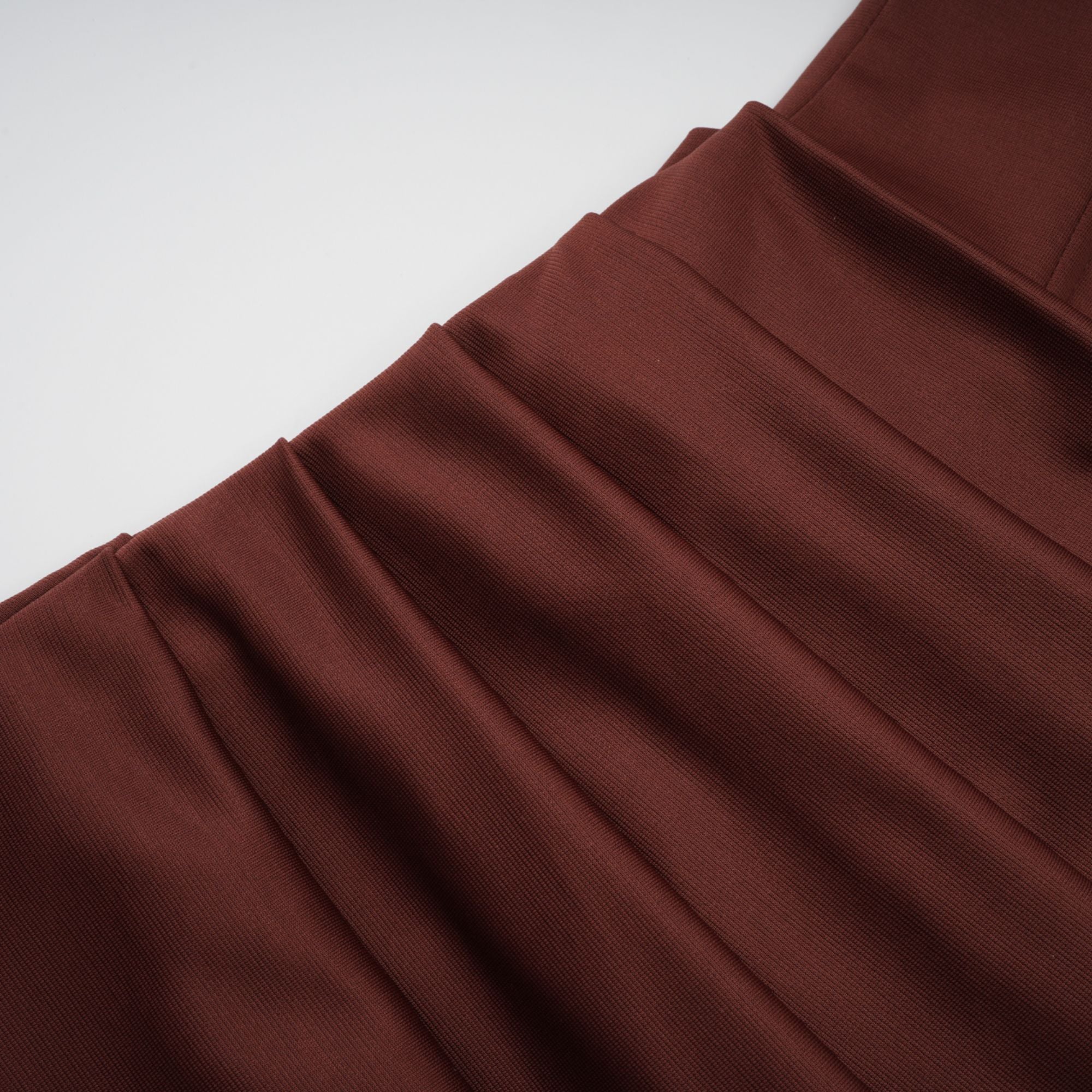 Paulette Brun Rynkad Bodycon Miniklänning