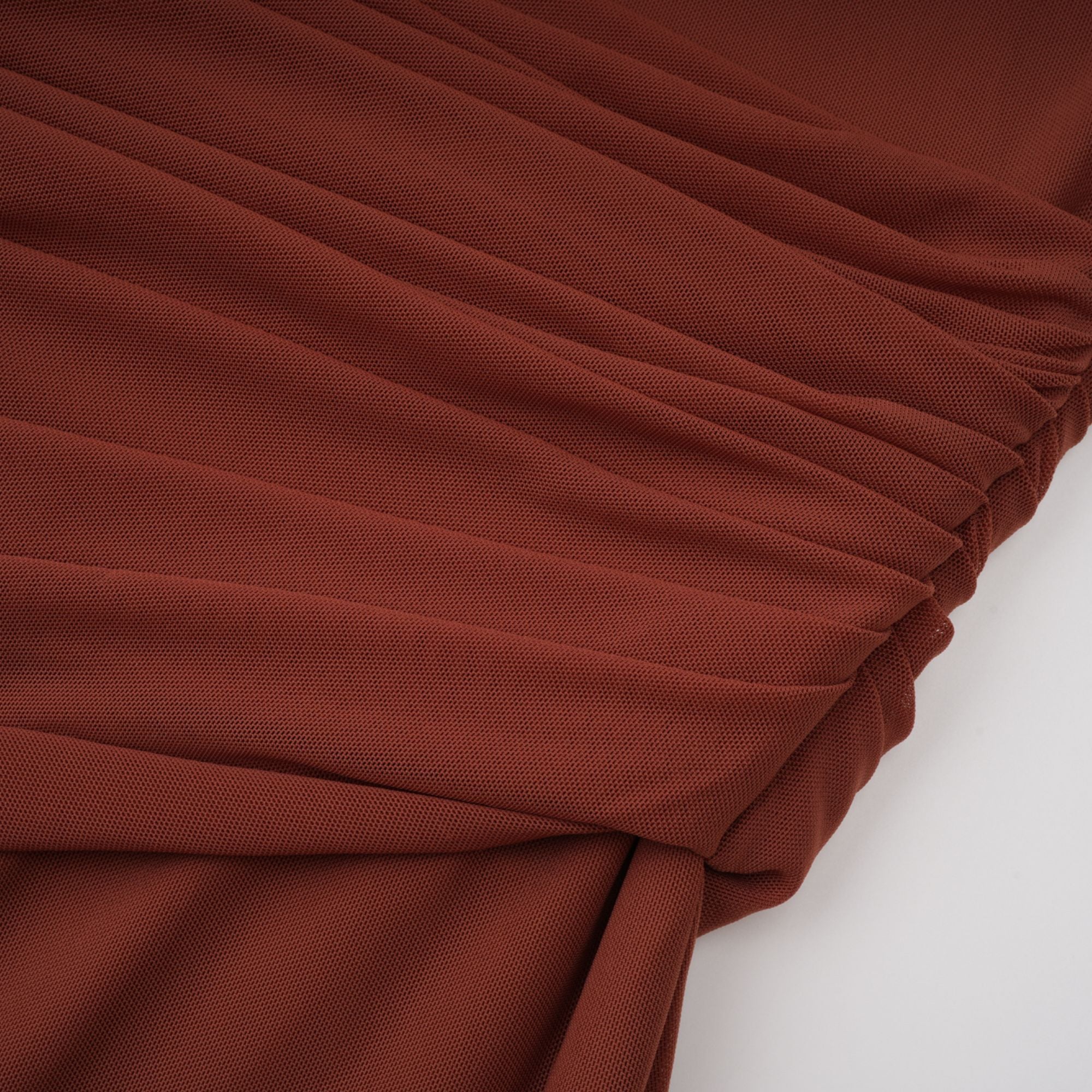 Danaé Brun Draperad Maxiklänning med Rynkad Effekt