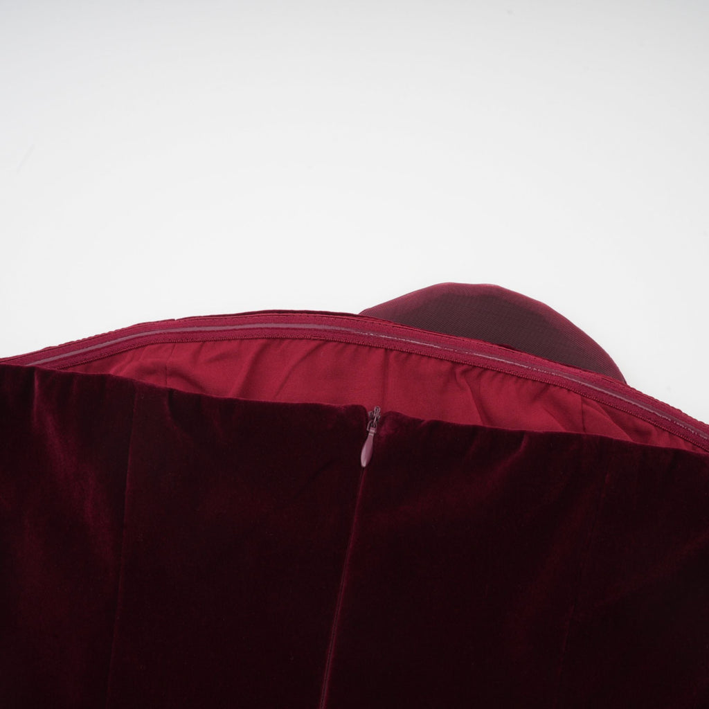 Azura Röd Blommig Applikation Miniklänning