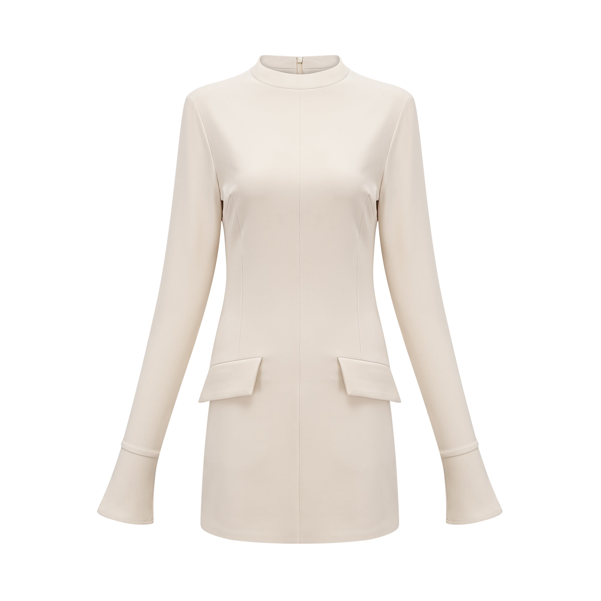 Chloé cream-white fitted mini dress