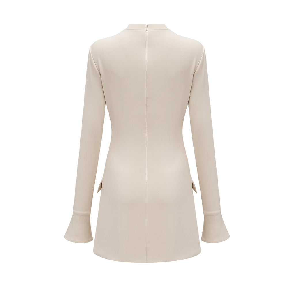 Chloé cream-white fitted mini dress