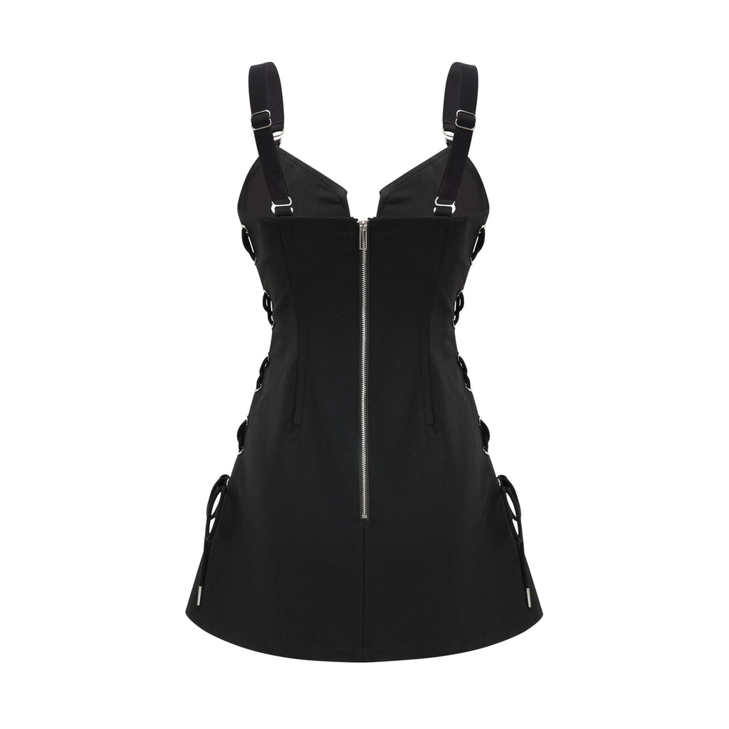Jaina black hook & eye pocket dress