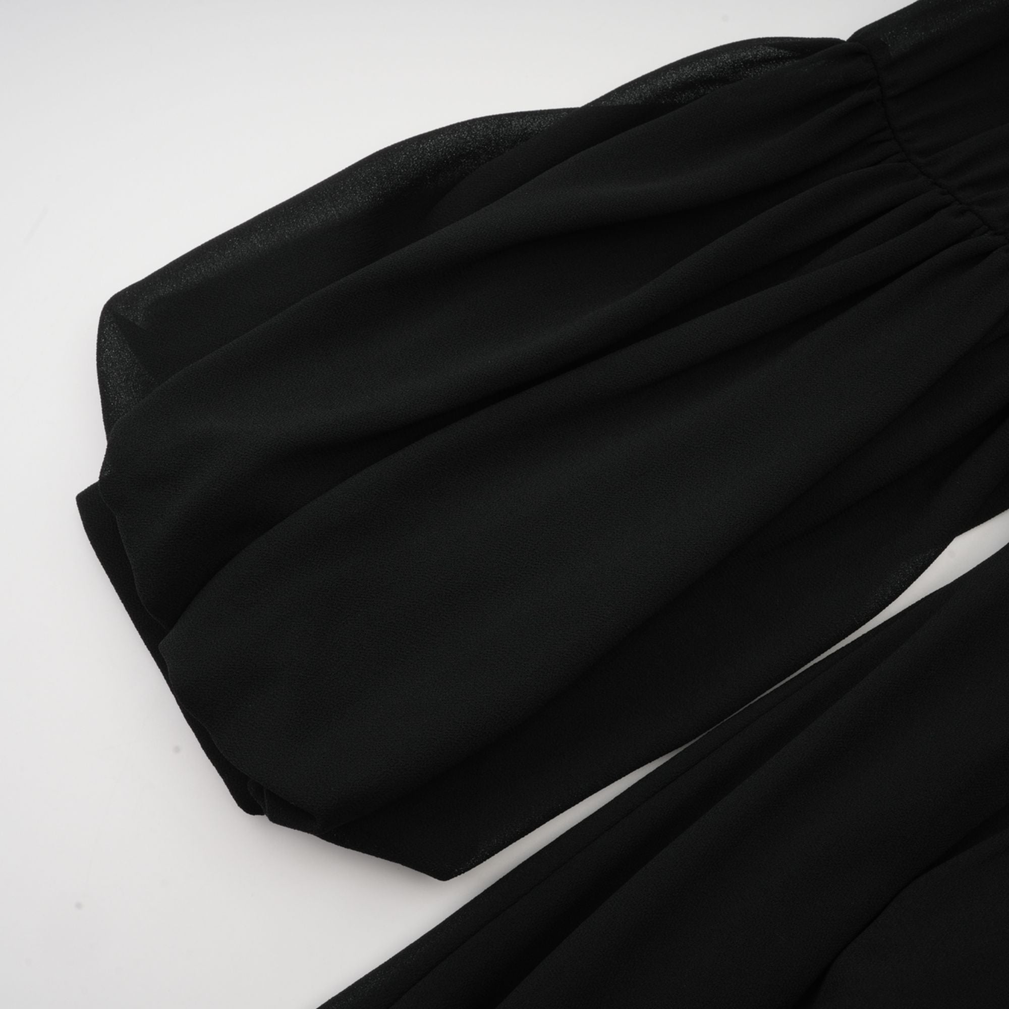 Viviane black pleated button-front midi dress