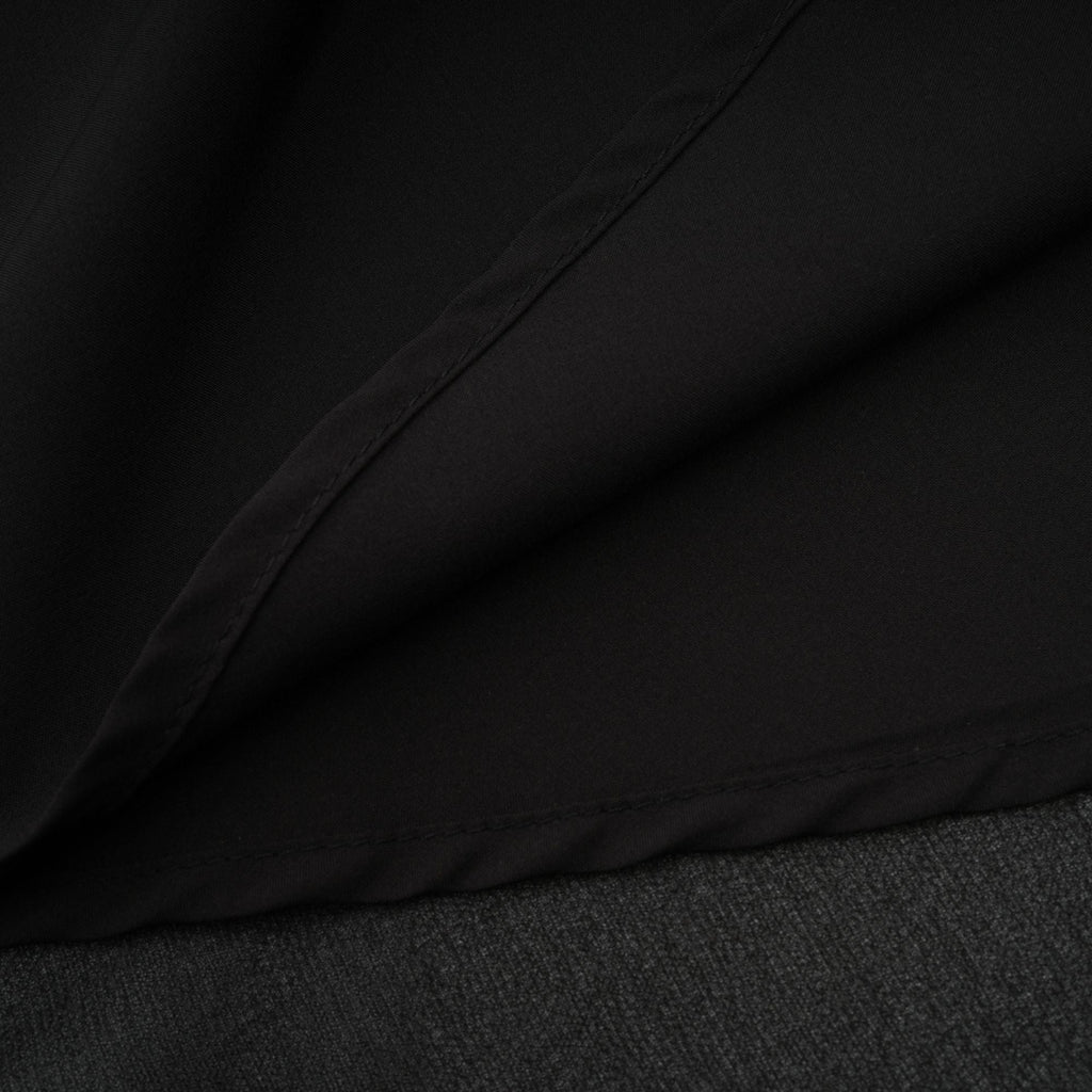 Viviane black pleated button-front midi dress