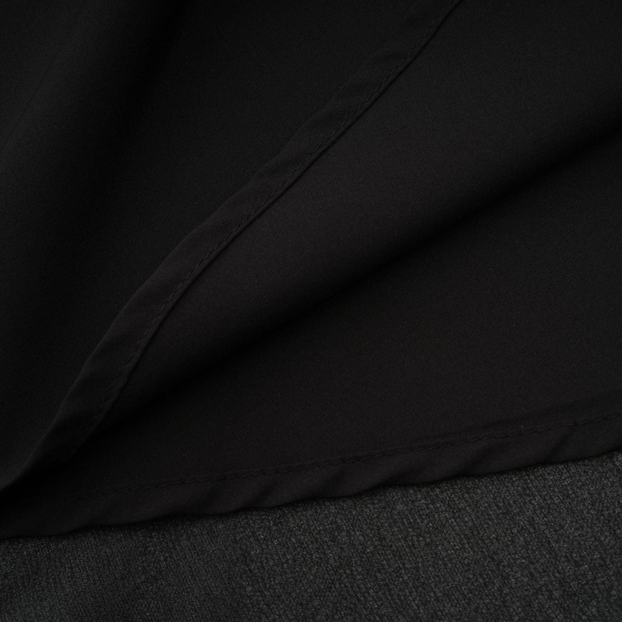 Viviane black pleated button-front midi dress