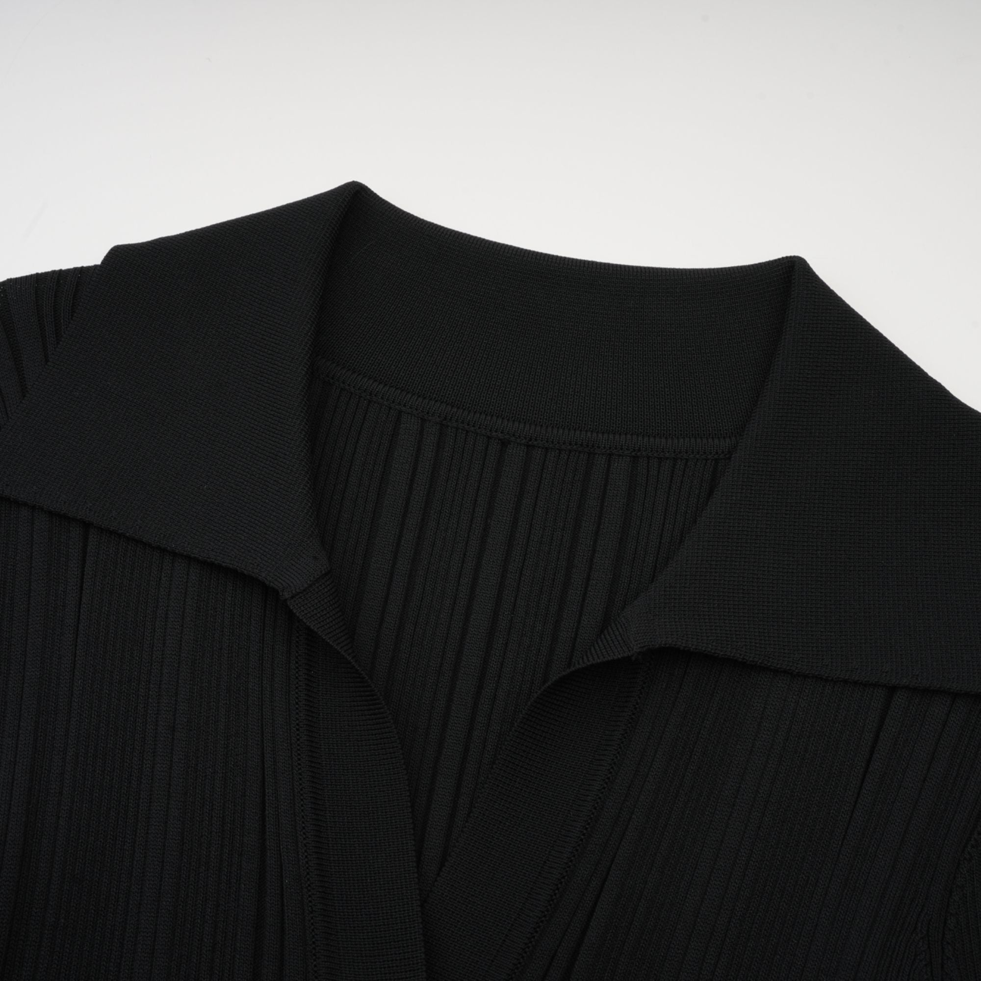 Priscille black ruffled midi dress