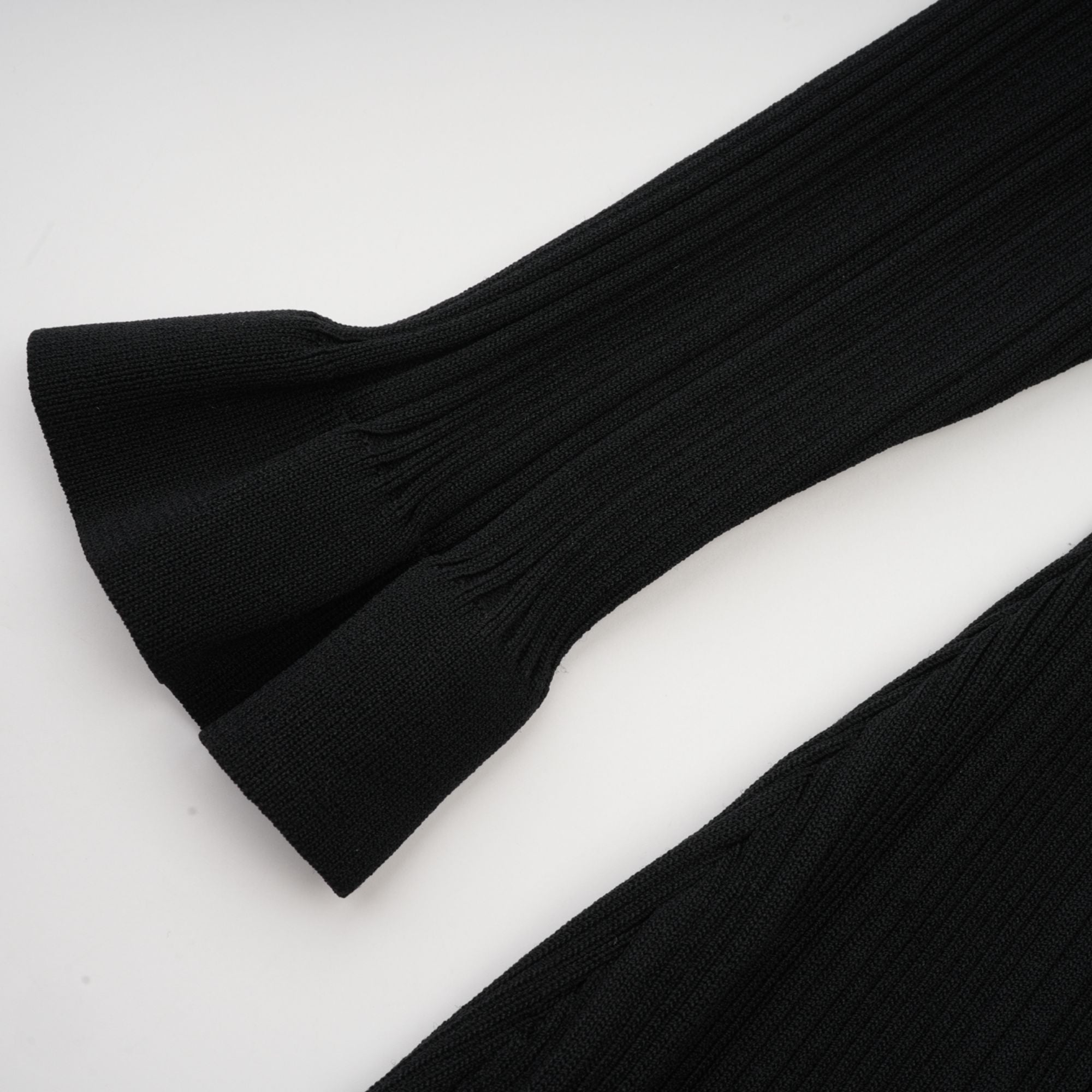 Priscille black ruffled midi dress