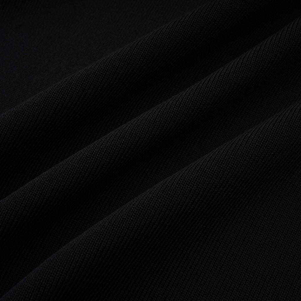 Priscille black ruffled midi dress