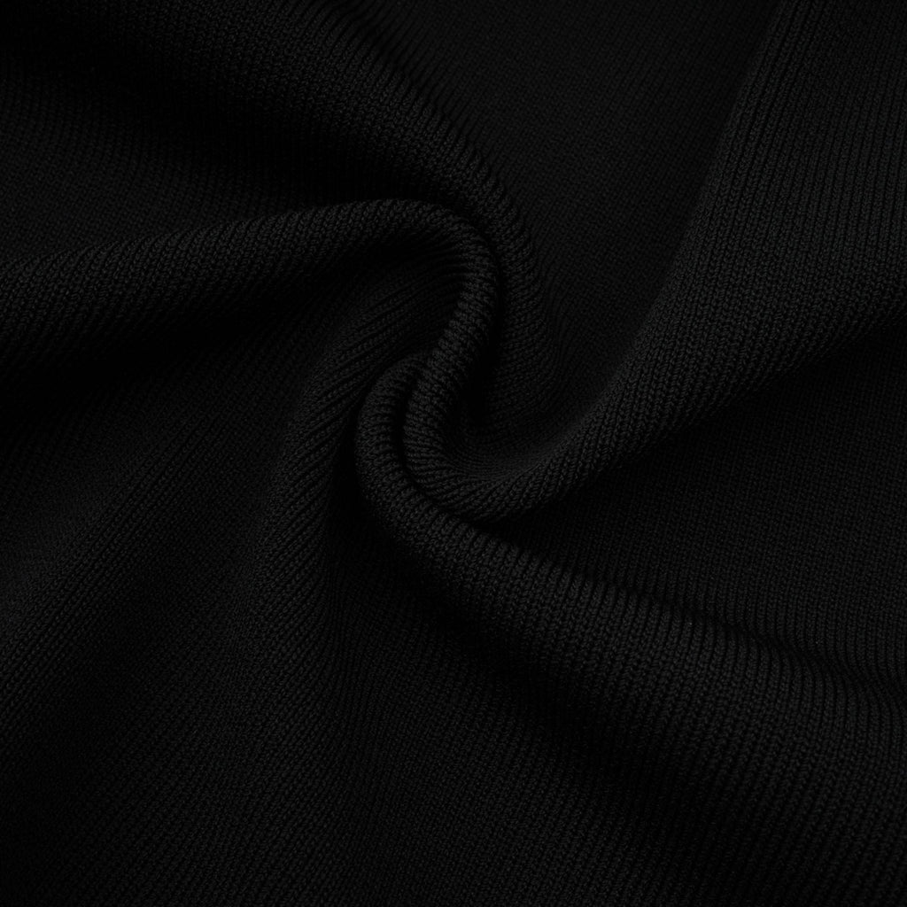 Priscille black ruffled midi dress