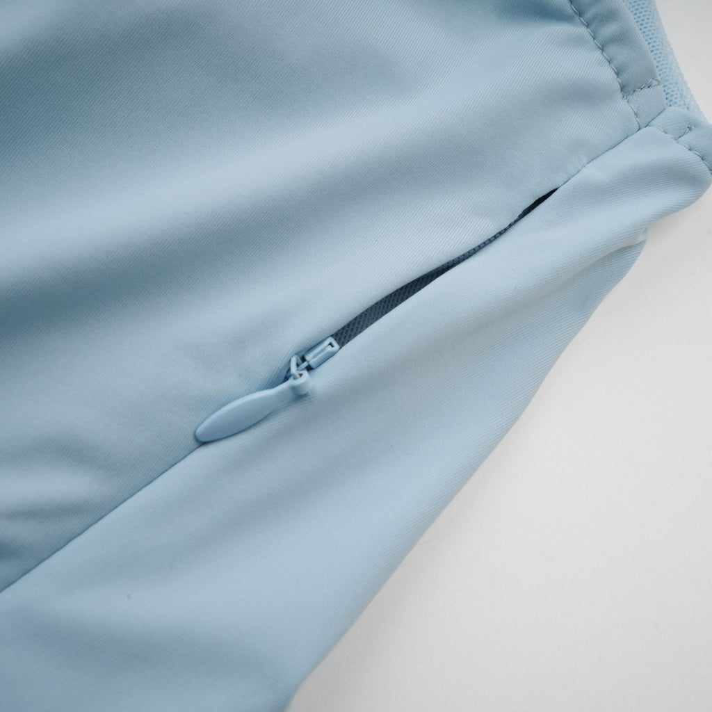 Catherine asymmetrical pleated maxi dress in Baby-blue