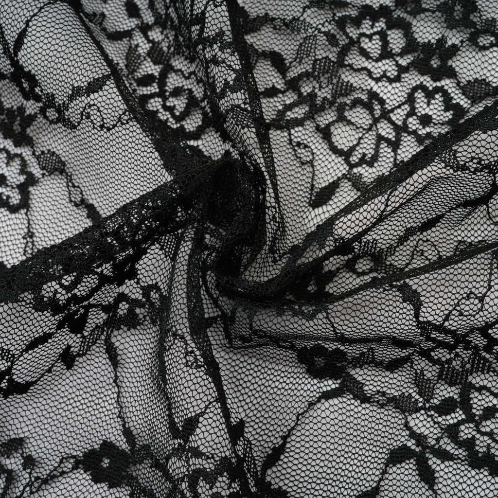 Louise black floral-lace vest & dress matching set