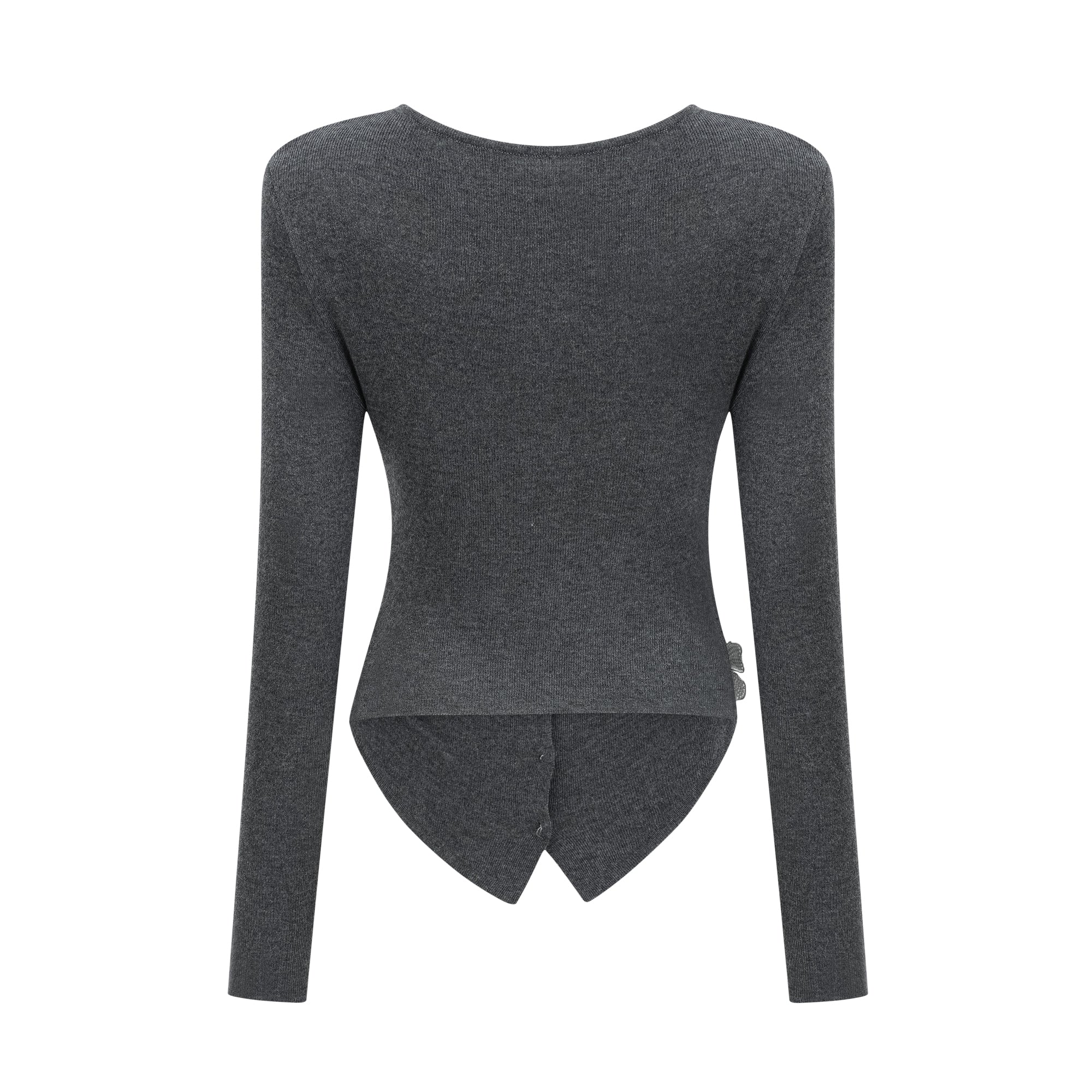 Anastasie grå paljettkofta med fjärilsmotiv