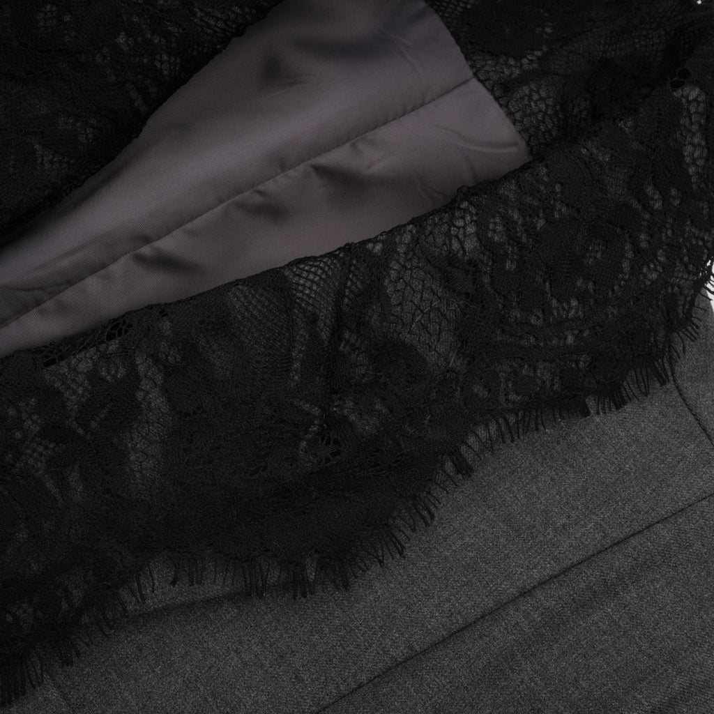 Dianthe grå kavaj med spetspaneler