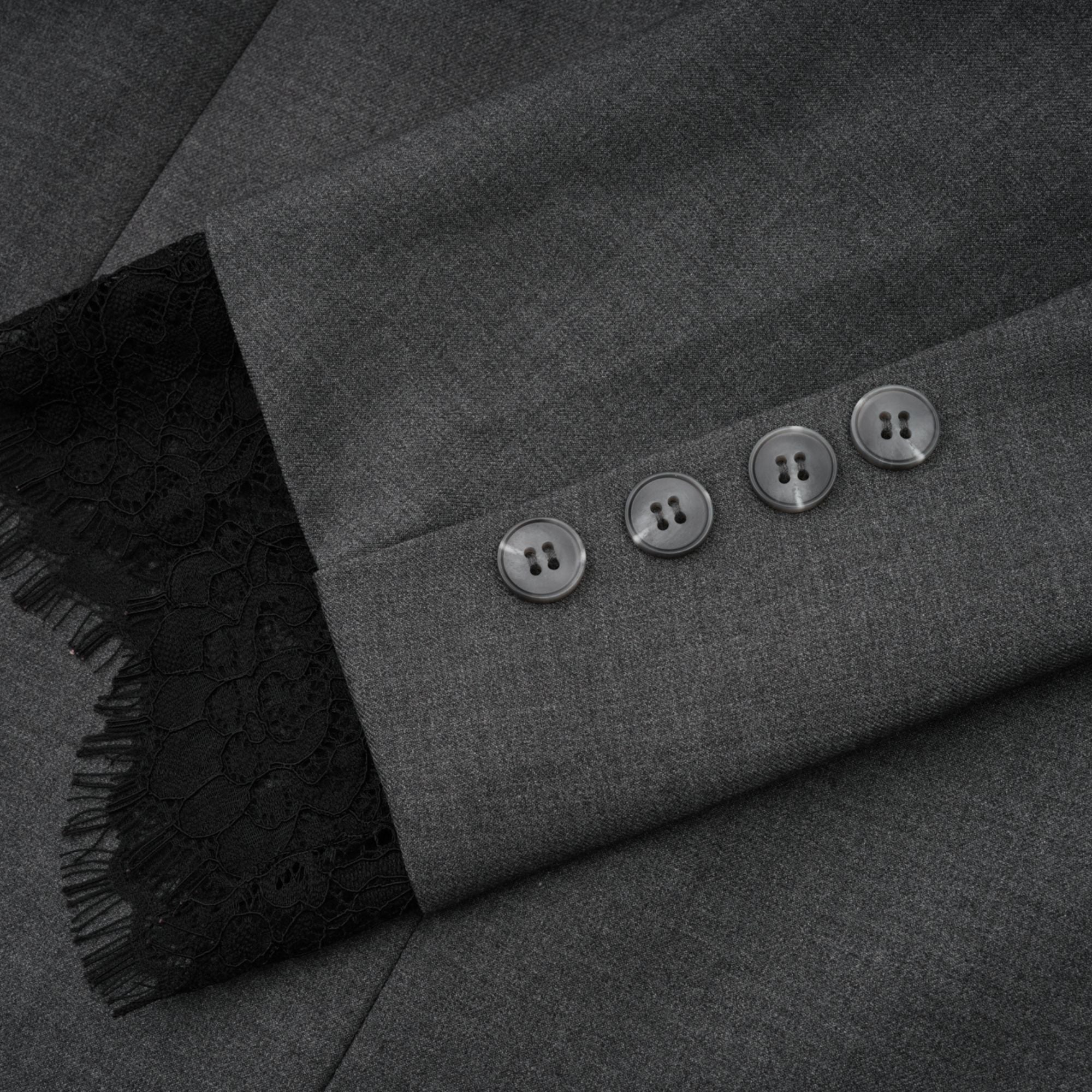 Dianthe grå kavaj med spetspaneler