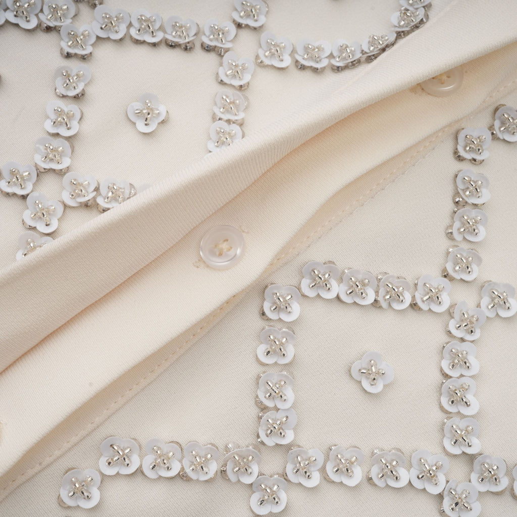 Esmée contrast-color embellished mini dress