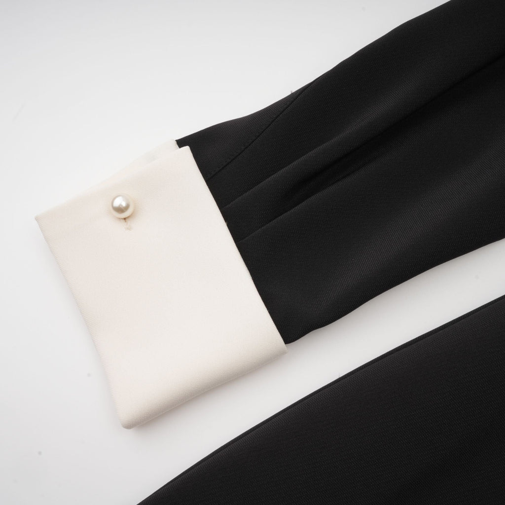 Esmée contrast-color embellished mini dress